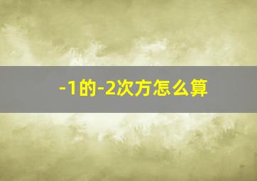 -1的-2次方怎么算