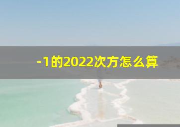 -1的2022次方怎么算