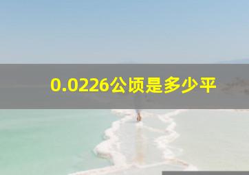 0.0226公顷是多少平