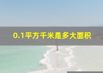 0.1平方千米是多大面积