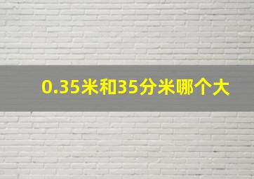 0.35米和35分米哪个大