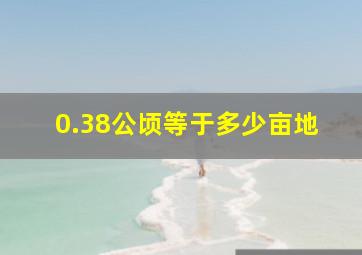 0.38公顷等于多少亩地