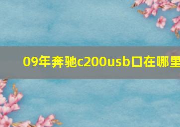 09年奔驰c200usb口在哪里