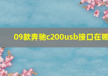 09款奔驰c200usb接口在哪