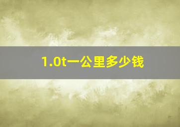 1.0t一公里多少钱