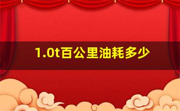 1.0t百公里油耗多少