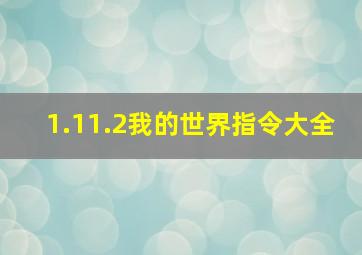 1.11.2我的世界指令大全