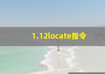 1.12locate指令