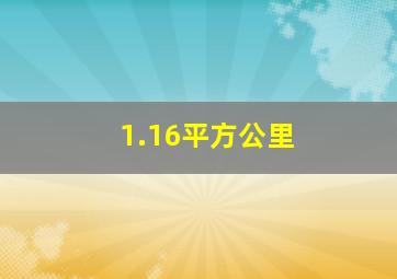 1.16平方公里