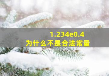 1.234e0.4为什么不是合法常量