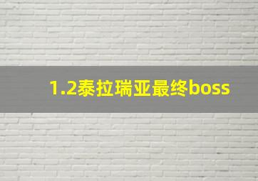 1.2泰拉瑞亚最终boss