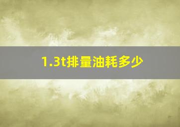 1.3t排量油耗多少