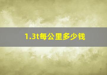 1.3t每公里多少钱