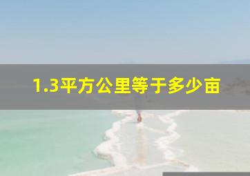 1.3平方公里等于多少亩