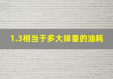 1.3相当于多大排量的油耗