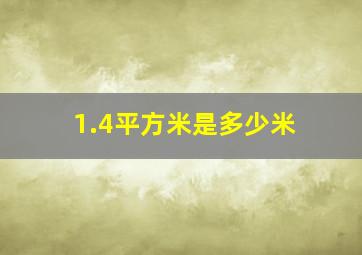 1.4平方米是多少米