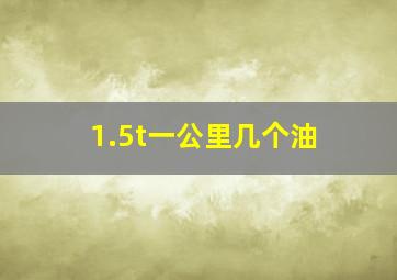 1.5t一公里几个油