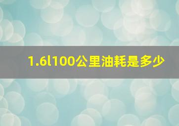 1.6l100公里油耗是多少