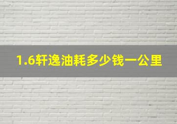 1.6轩逸油耗多少钱一公里