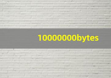 10000000bytes