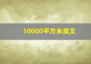 10000平方米英文