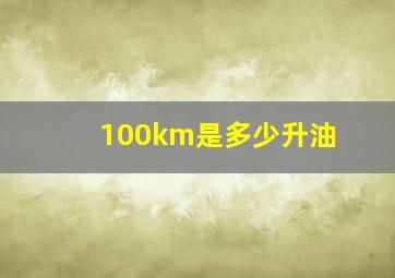 100km是多少升油