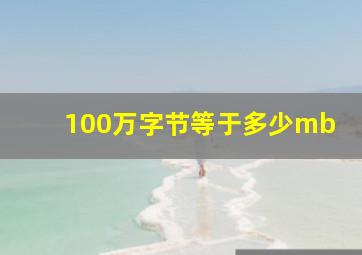 100万字节等于多少mb