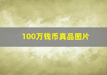 100万钱币真品图片