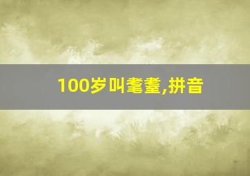 100岁叫耄耋,拼音