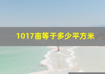 1017亩等于多少平方米