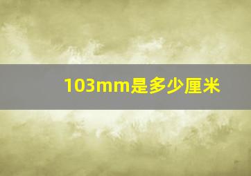 103mm是多少厘米