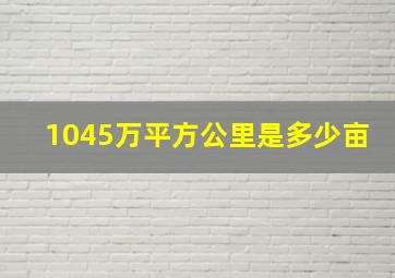 1045万平方公里是多少亩