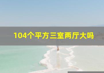 104个平方三室两厅大吗