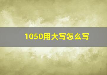 1050用大写怎么写