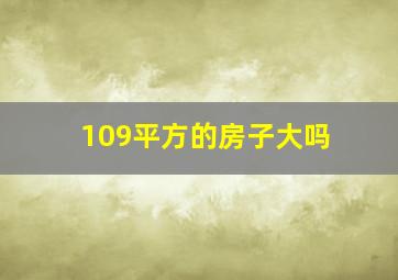 109平方的房子大吗