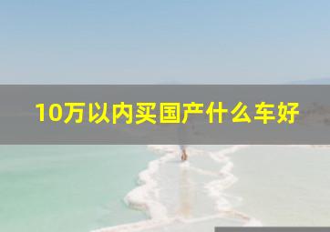 10万以内买国产什么车好