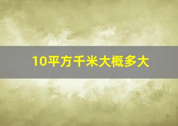 10平方千米大概多大