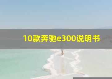 10款奔驰e300说明书