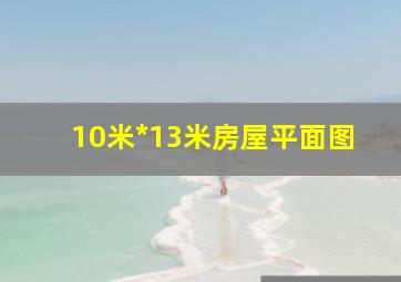 10米*13米房屋平面图