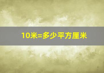 10米=多少平方厘米