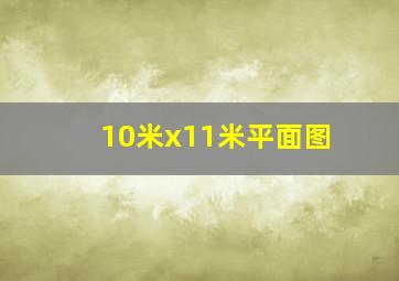 10米x11米平面图