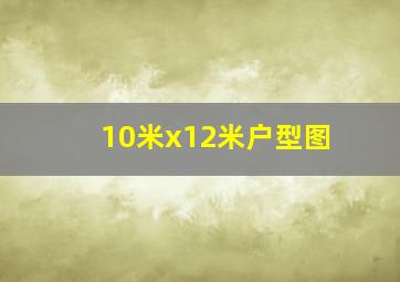 10米x12米户型图