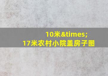 10米×17米农村小院盖房子图