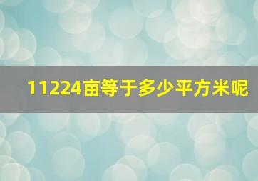 11224亩等于多少平方米呢