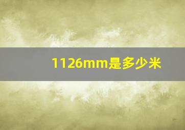 1126mm是多少米