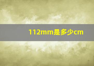 112mm是多少cm