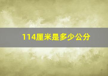 114厘米是多少公分