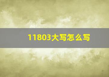 11803大写怎么写