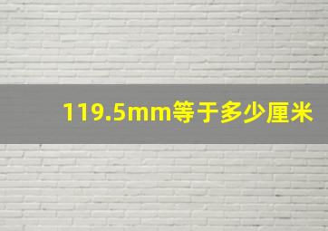 119.5mm等于多少厘米