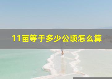 11亩等于多少公顷怎么算